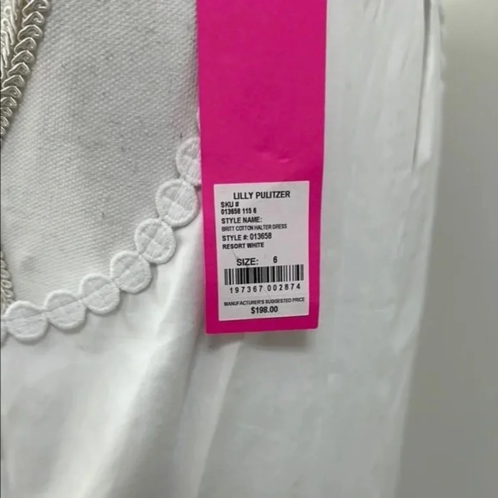 Lilly Pulitzer sz 6 Elegant White Sleeveless Dress - Picture 4 of 11